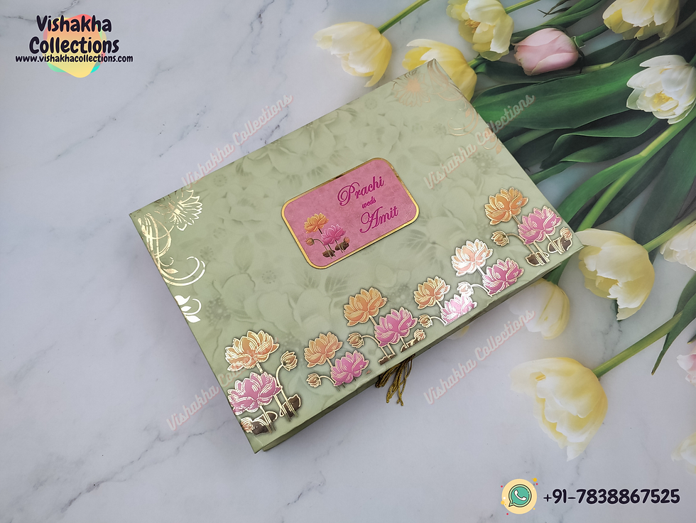 Thumbnail: Designer Customized Box Wedding Invitation Cards - BM-012