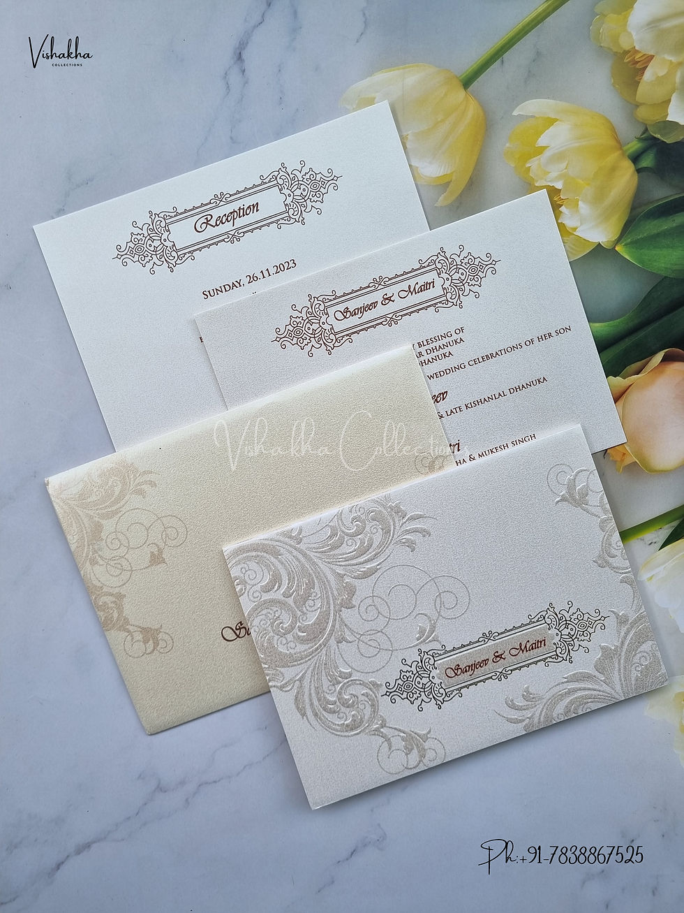 Thumbnail: Designer Premium Customized Wedding Invitation Cards - MT832