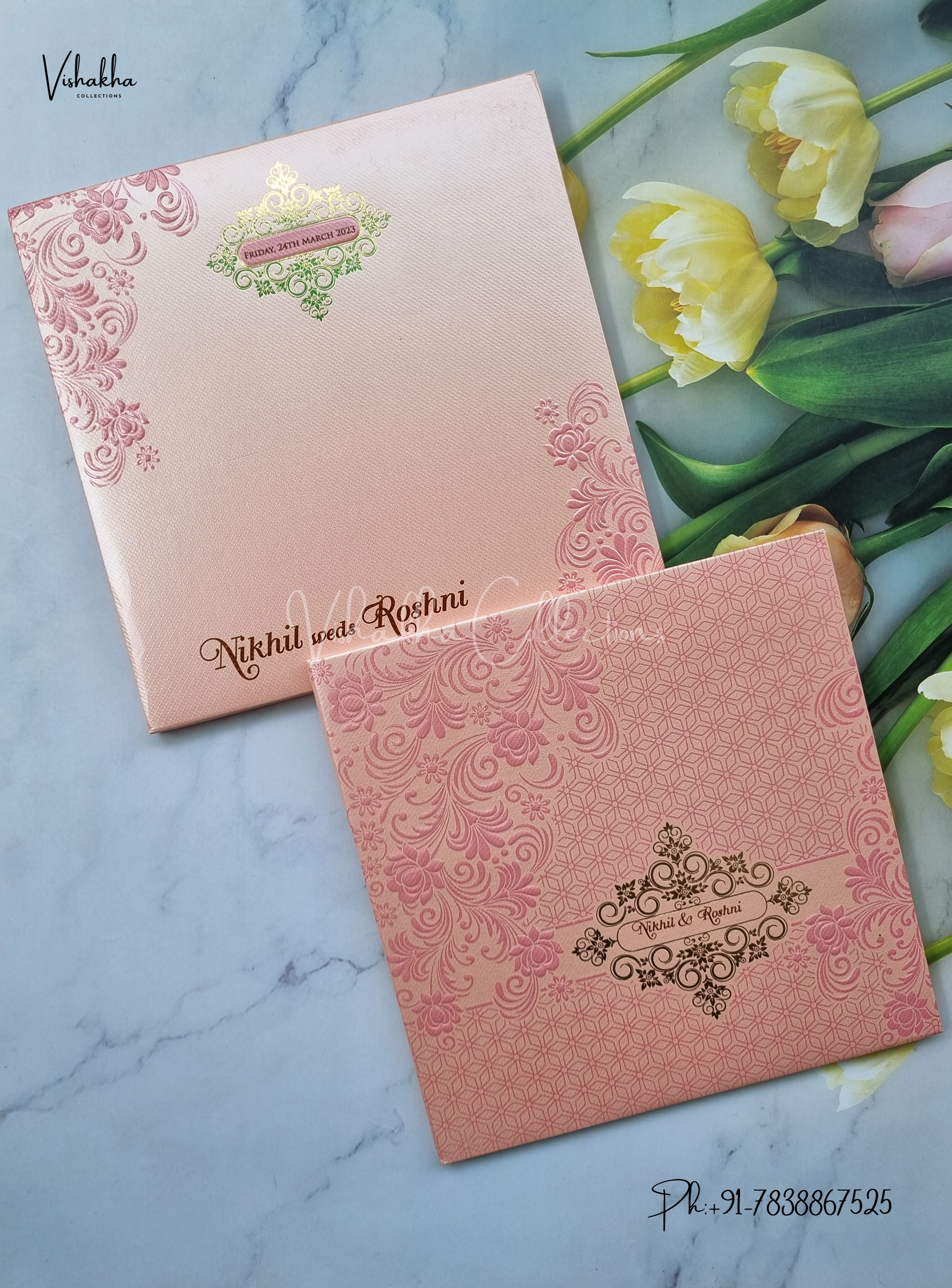 Designer Premium Customized Wedding Invitation Cards - MT2202