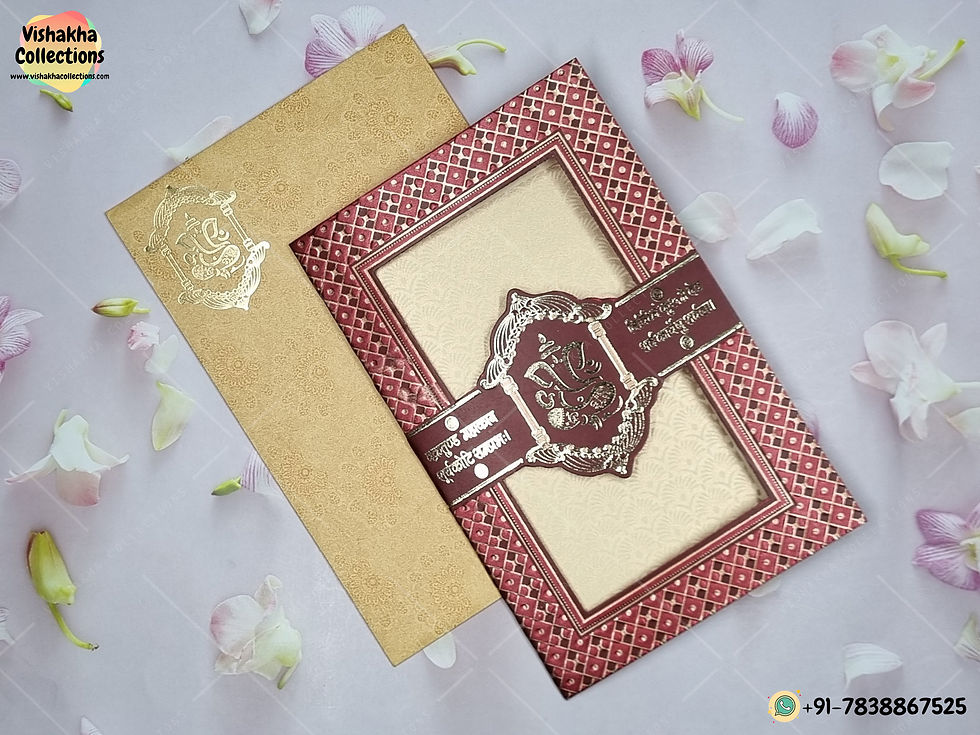 Thumbnail: Designer Premium Customized Wedding Invitation Cards - GS-169