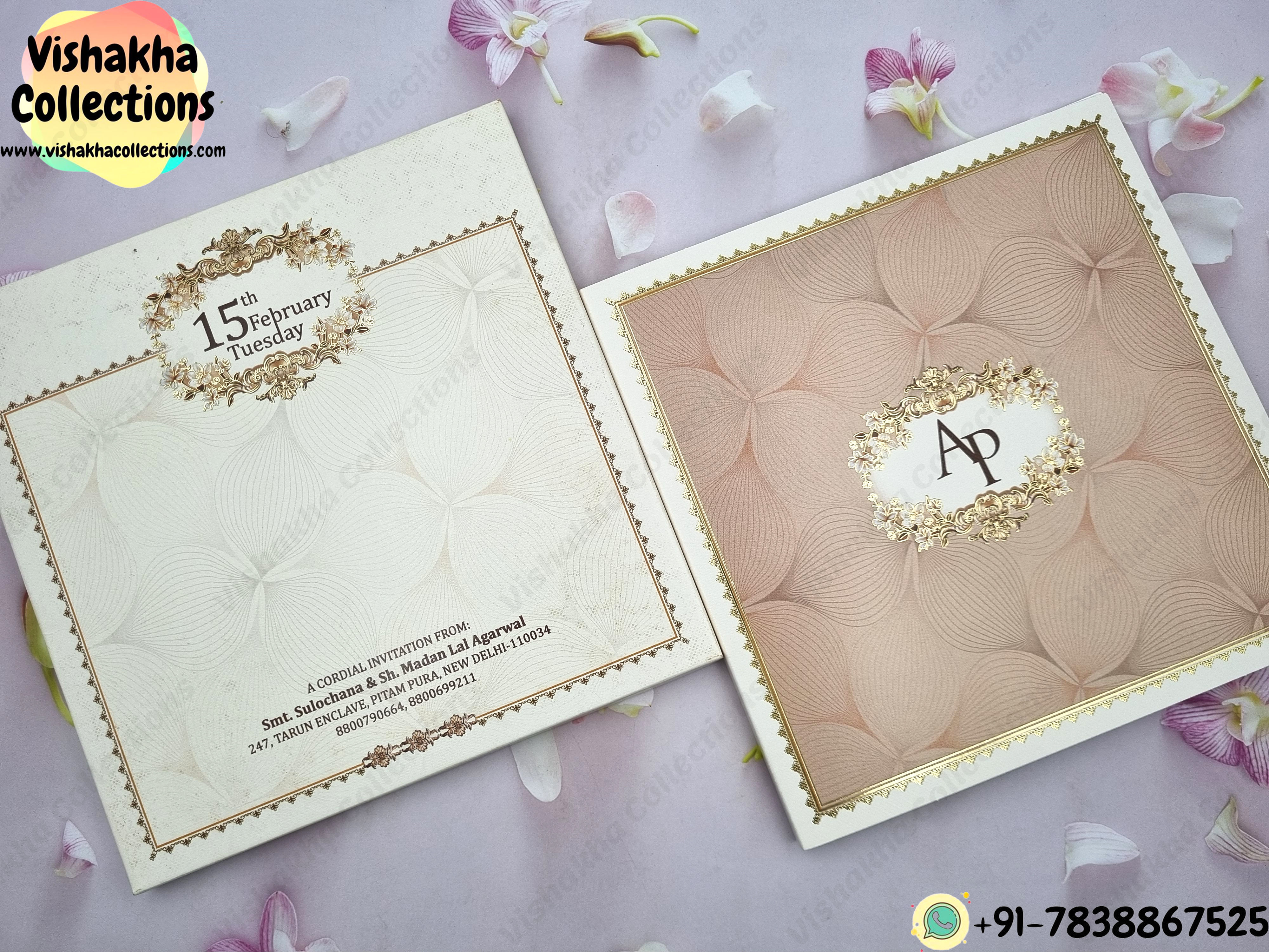 Designer Premium Customized Wedding Invitation Cards - CN-086