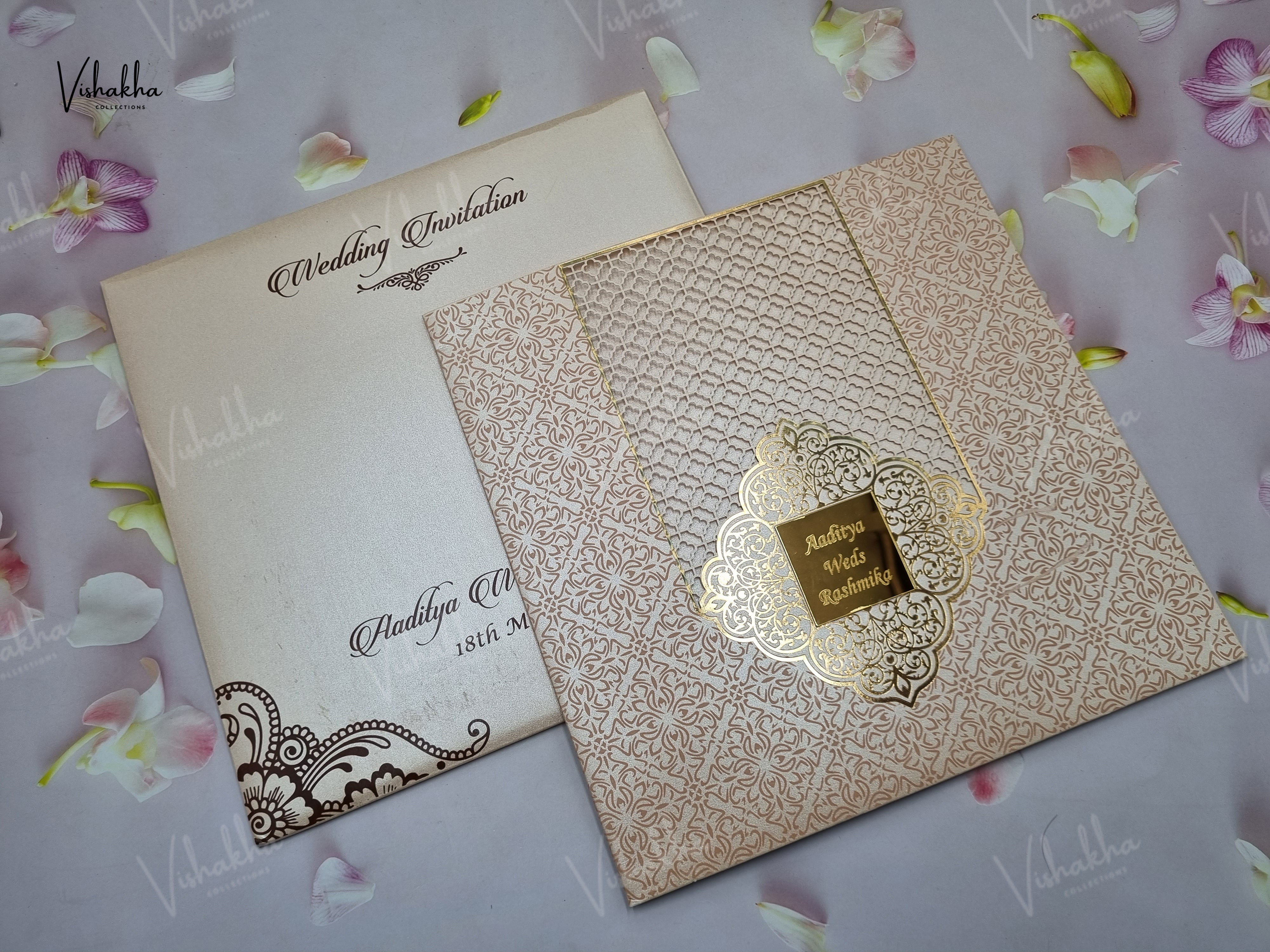 Designer Premium Customized Wedding Invitation Cards - A-2901