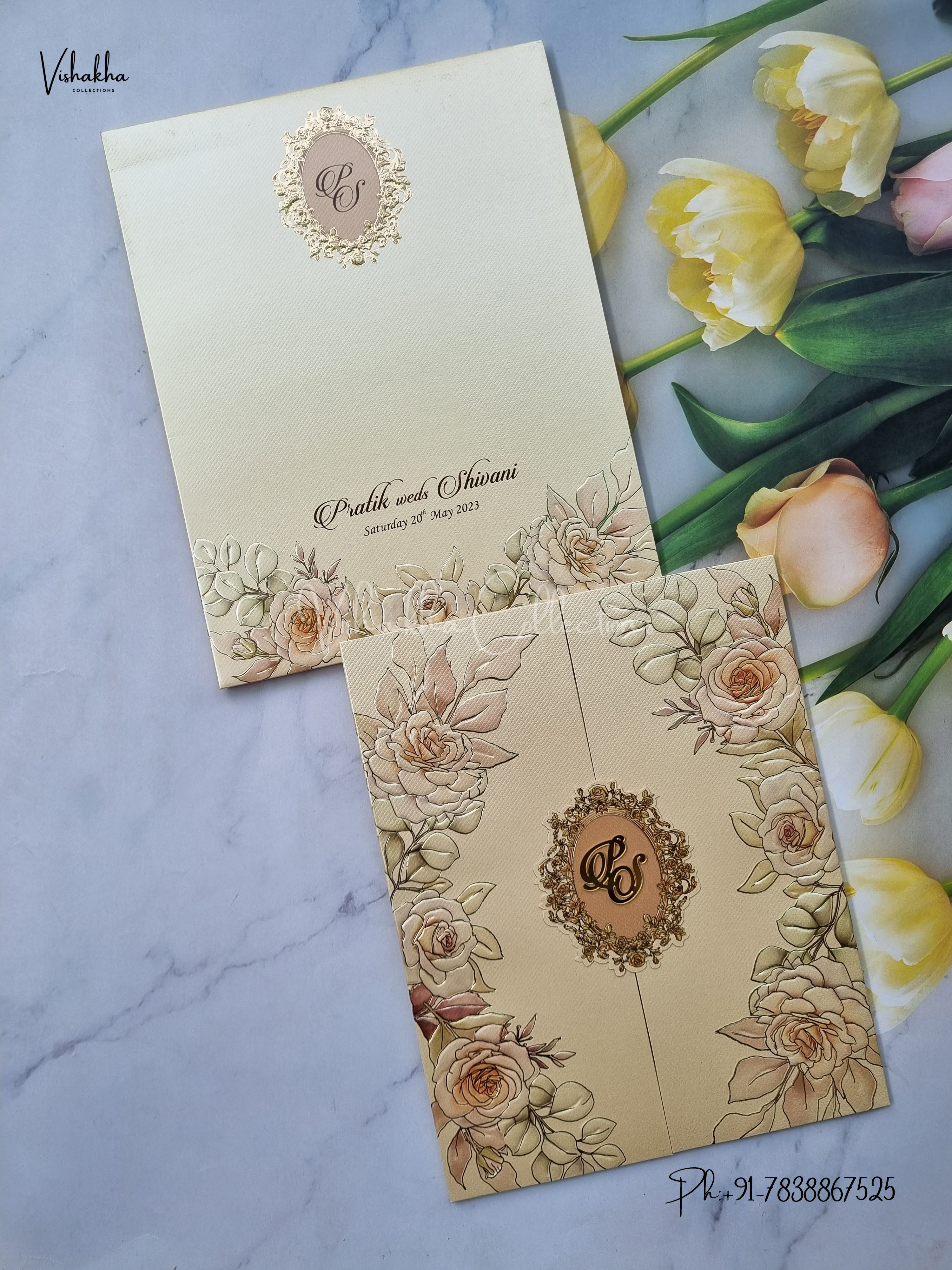 Designer Premium Customized Wedding Invitation Cards - MT238