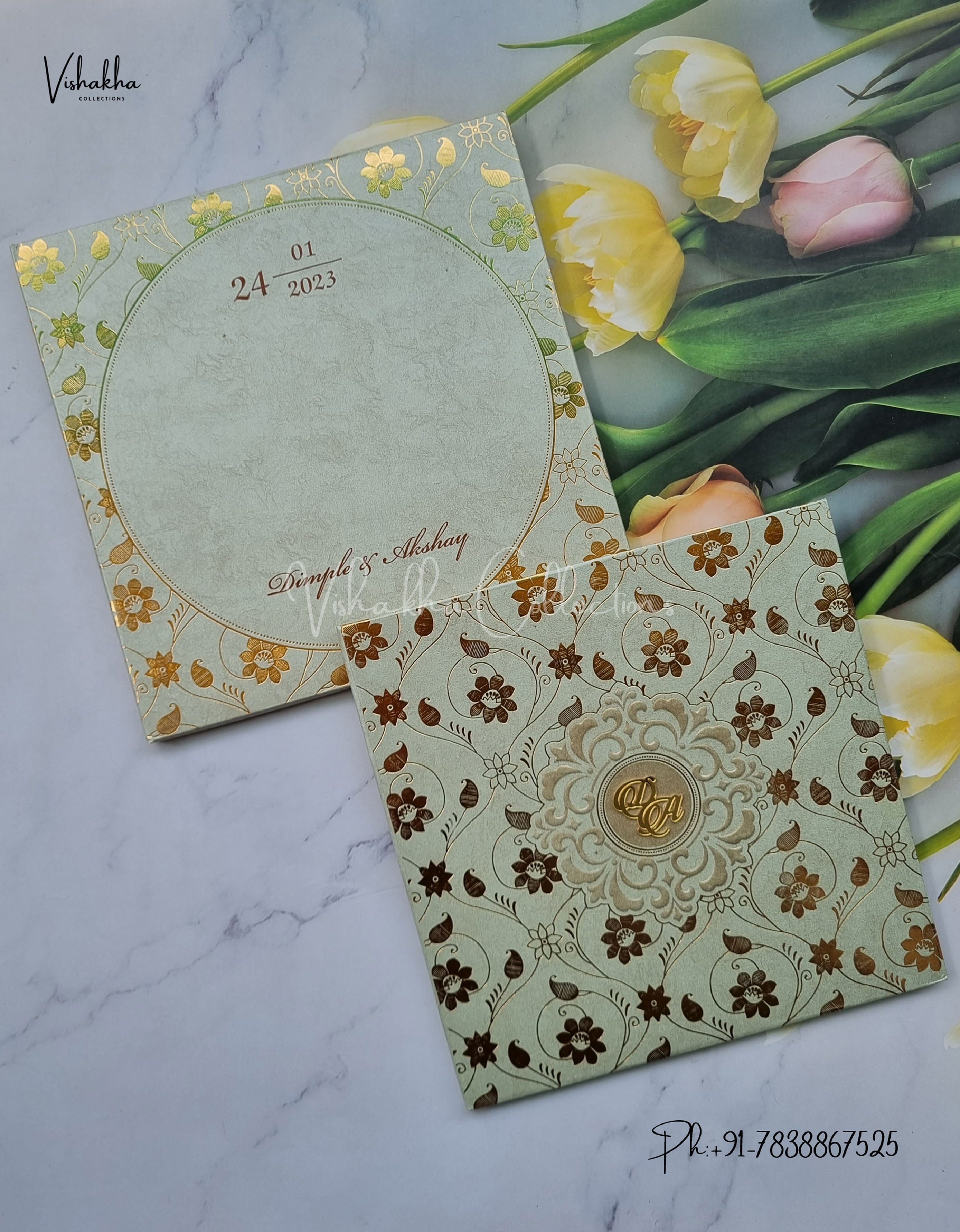 Designer Premium Customized Wedding Invitation Cards - MT2228