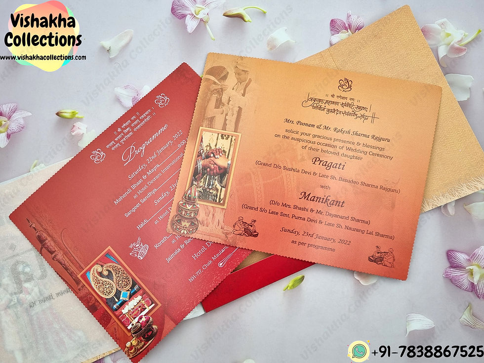 Thumbnail: Designer Premium Customized Wedding Invitation Cards - CN-083