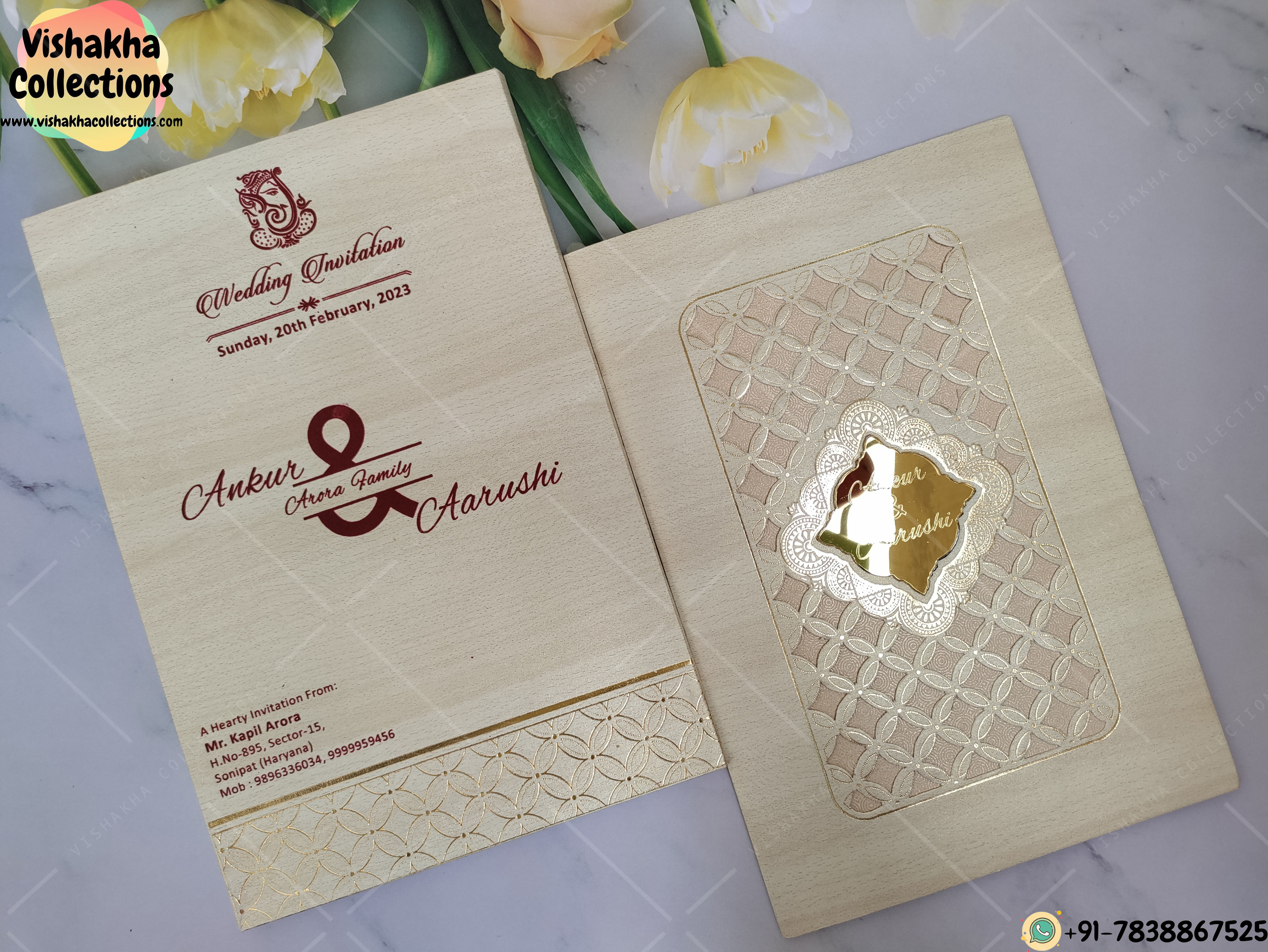 Designer Premium Customized Wedding Invitation Cards - VC-K5480
