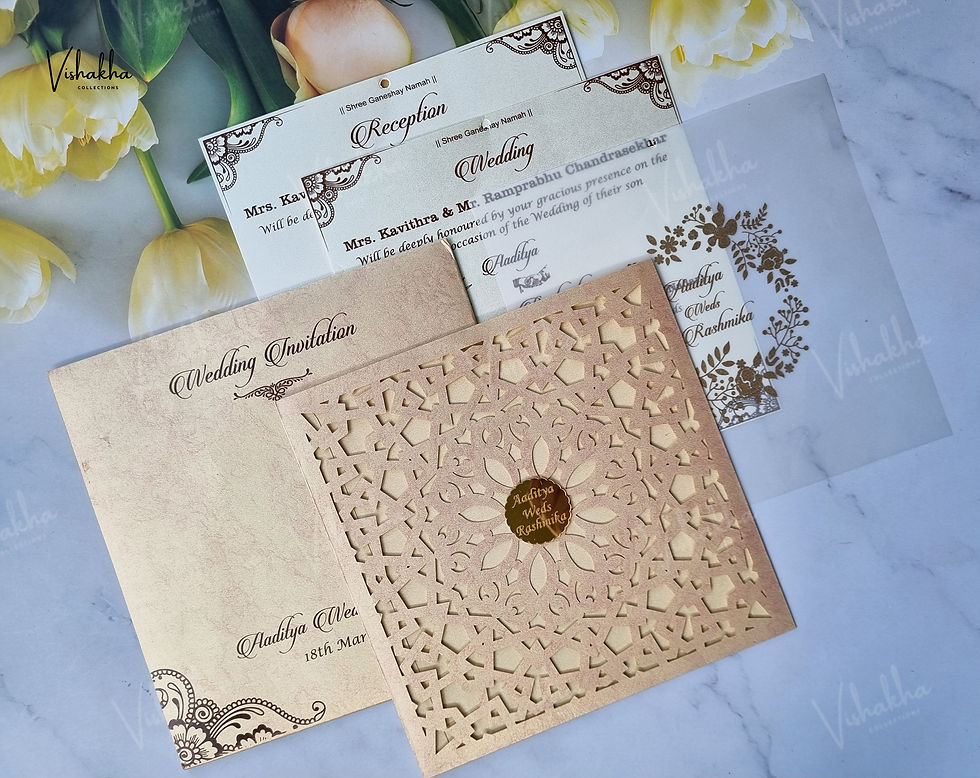 Thumbnail: Designer Premium Customized Wedding Invitation Cards - A-2871