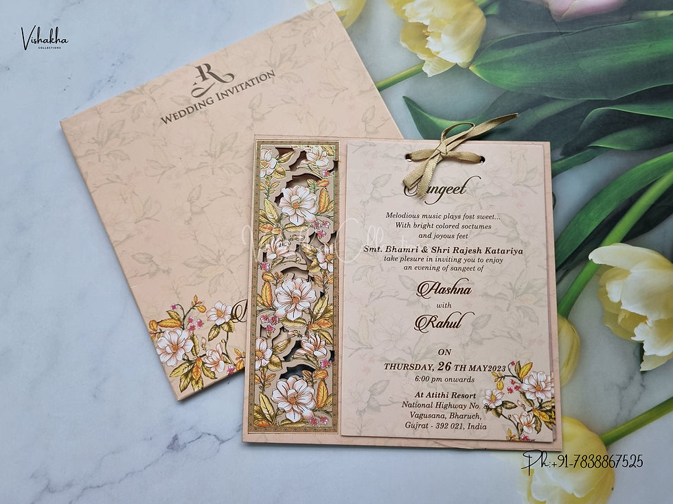 Thumbnail: Designer Premium Customized Wedding Invitation Cards - N574