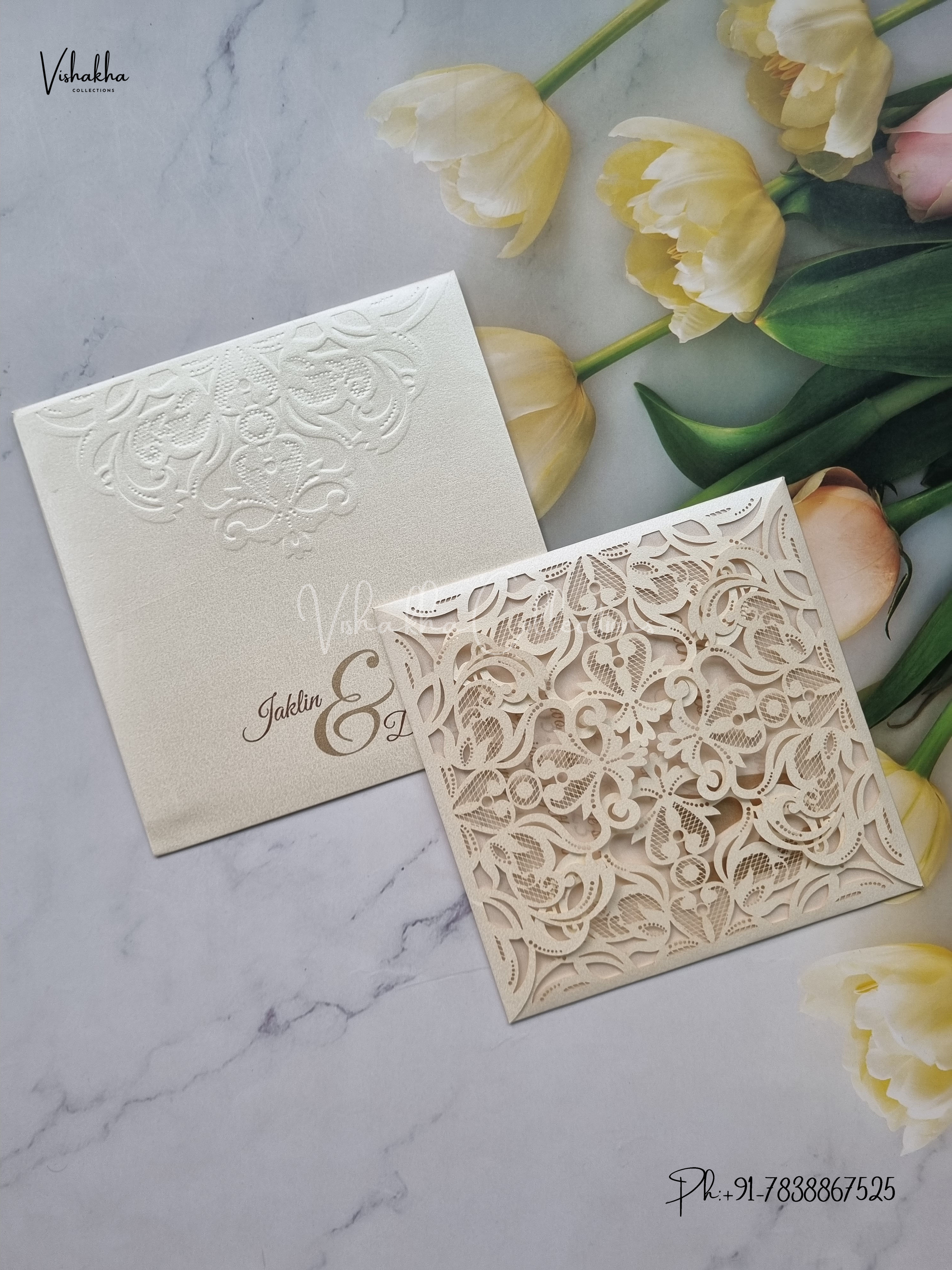 Designer Premium Customized Wedding Invitation Cards - MT101