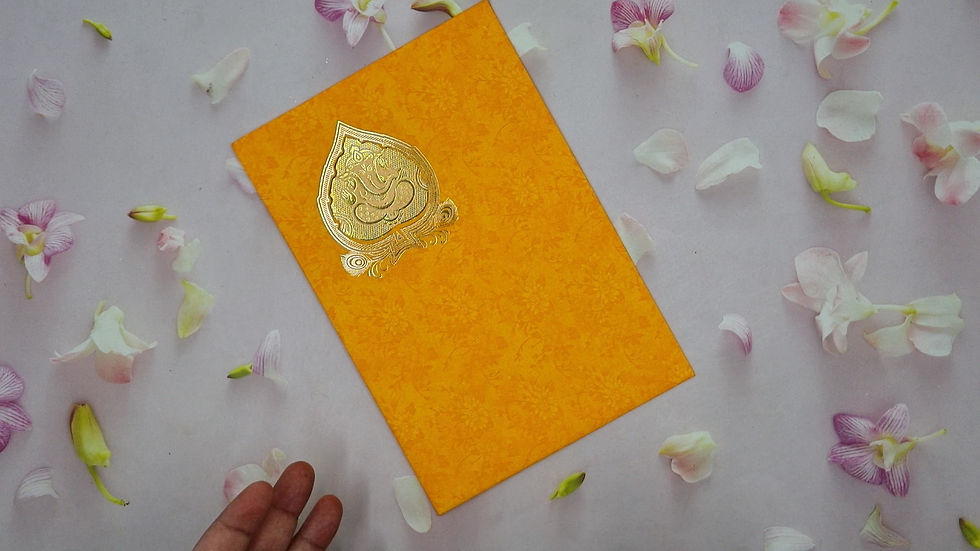 Thumbnail: Peacock Themed Ganesha Red Wedding Invitation card