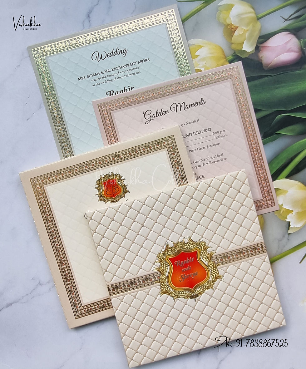 Thumbnail: Designer Premium Customized Wedding Invitation Cards - S1560