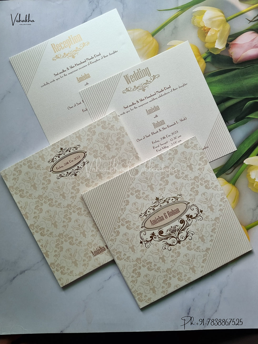 Thumbnail: Designer Premium Customized Wedding Invitation Cards - MT2091