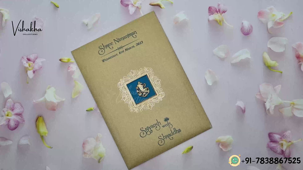 Thumbnail: Designer Premium Customized Wedding Invitation Cards - CR-874B