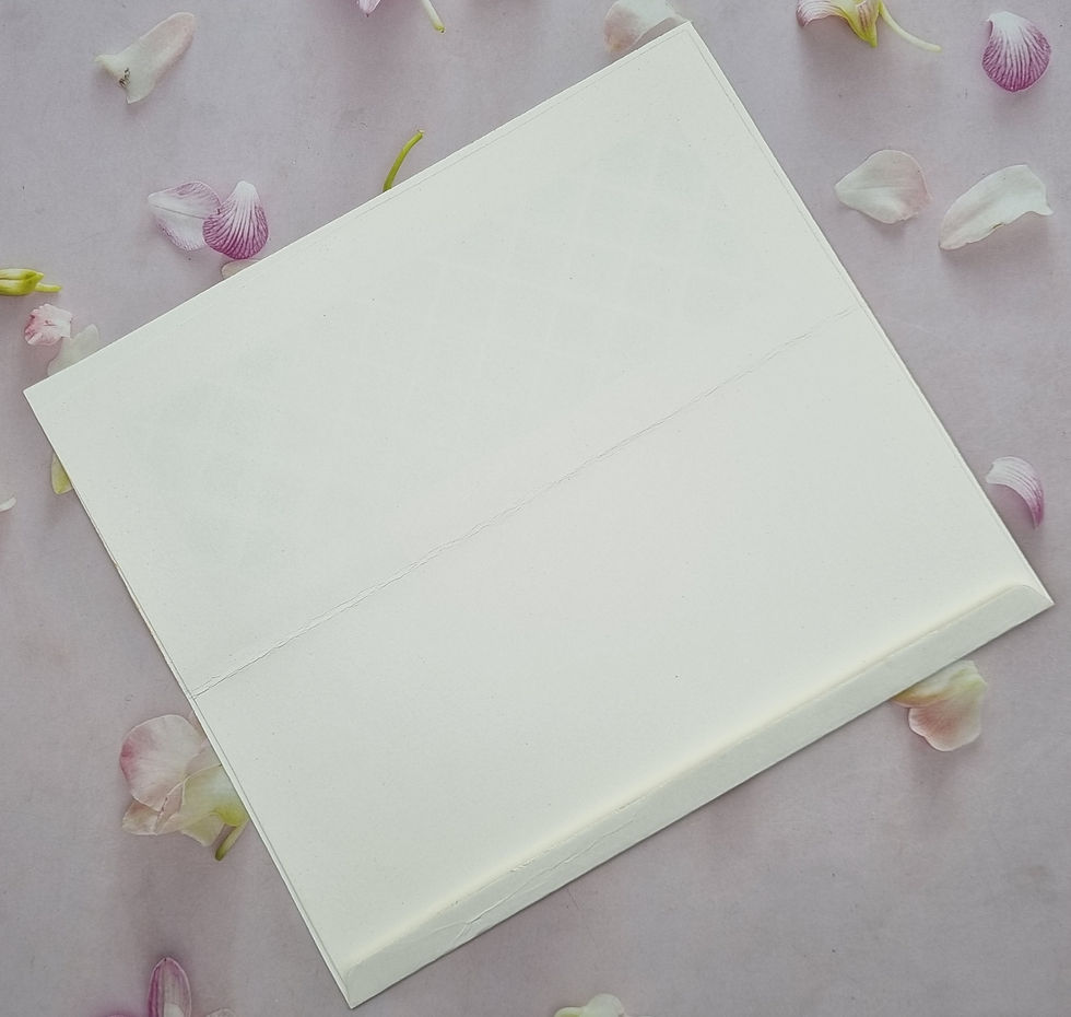 Thumbnail: Ganesha Beige And Gold Floral Theme Laser Cut Wedding Invitation Card