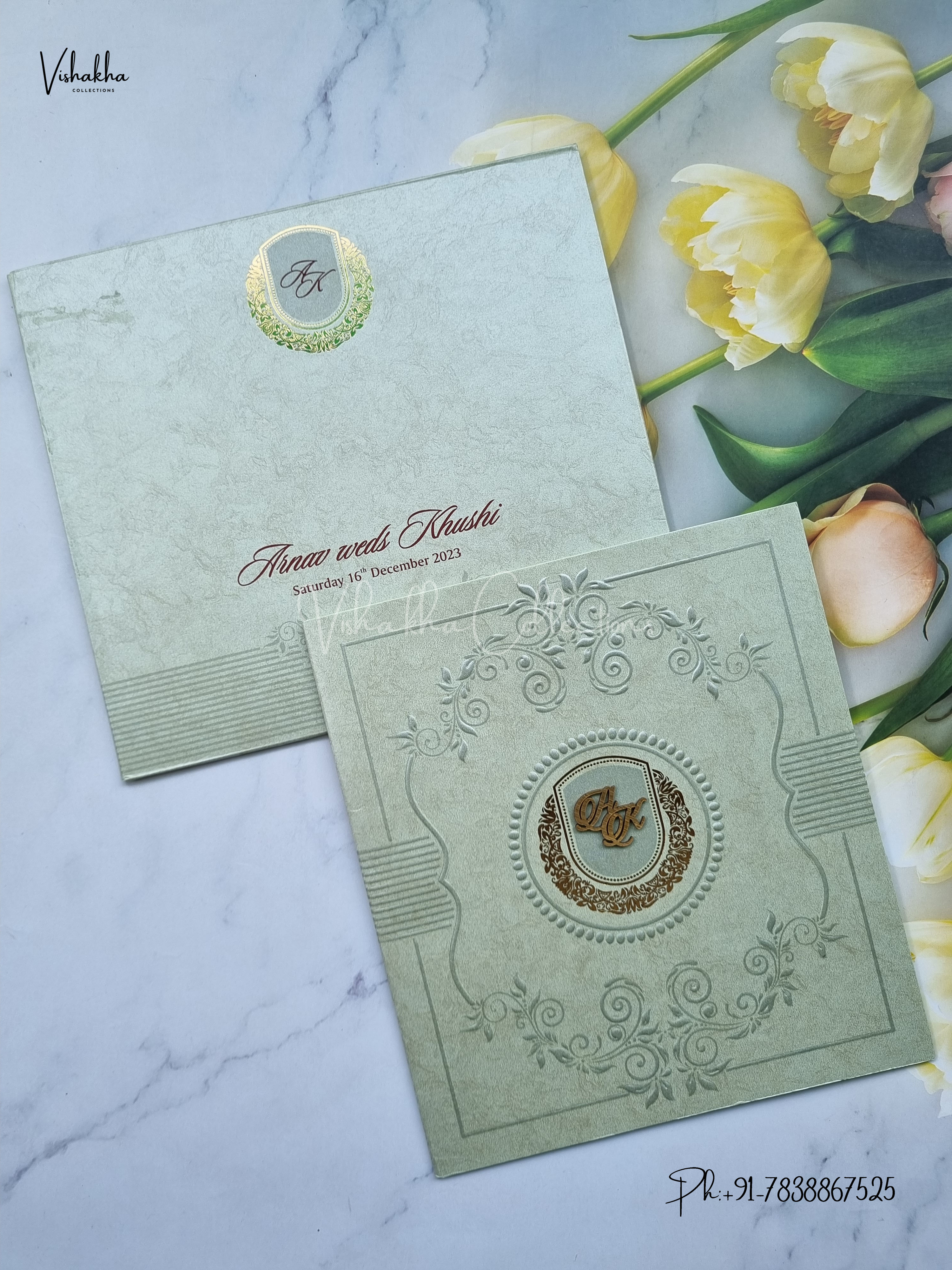 Designer Premium Customized Wedding Invitation Cards - MT222