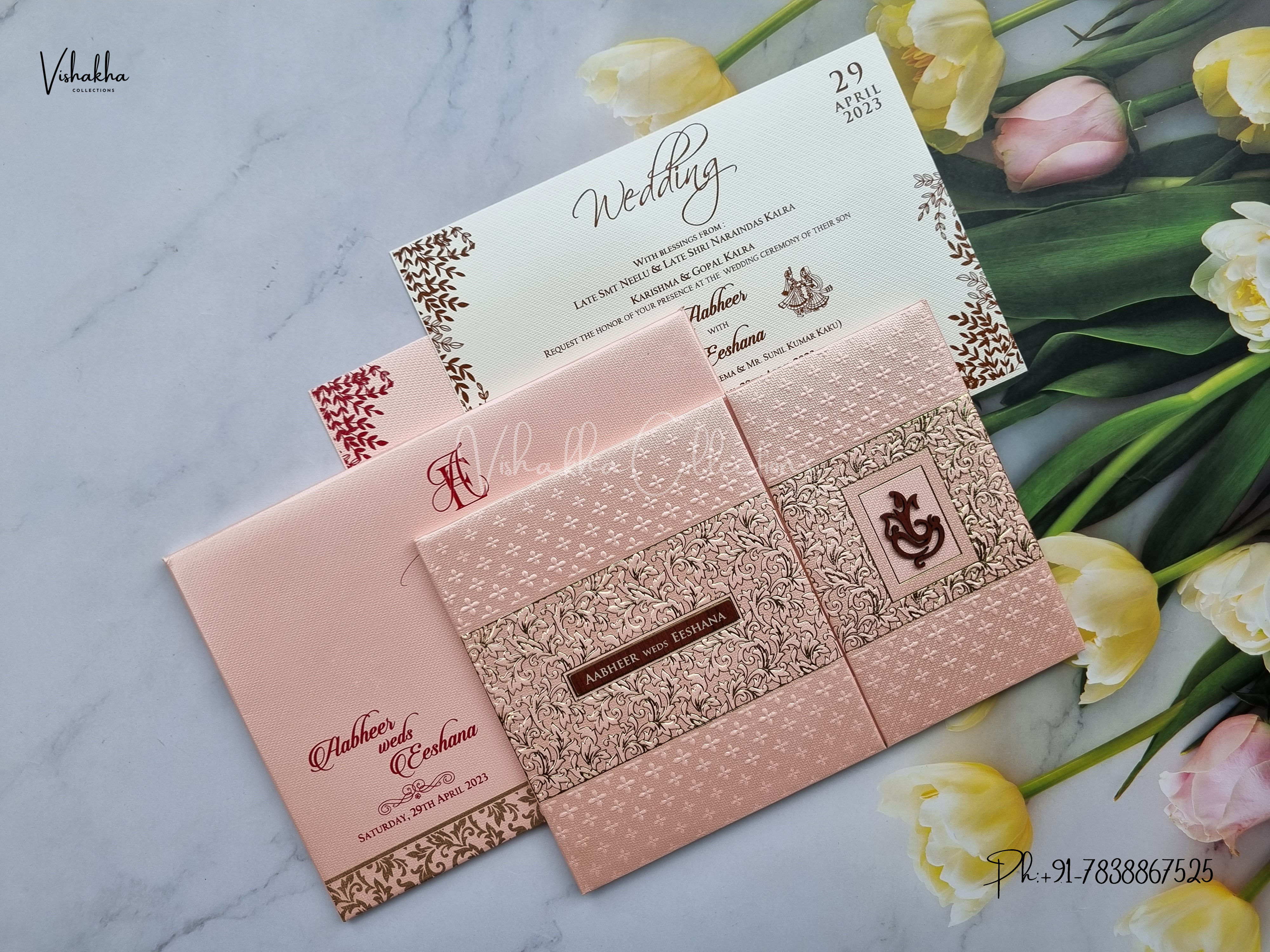 Designer Premium Customized Wedding Invitation Cards - N621P