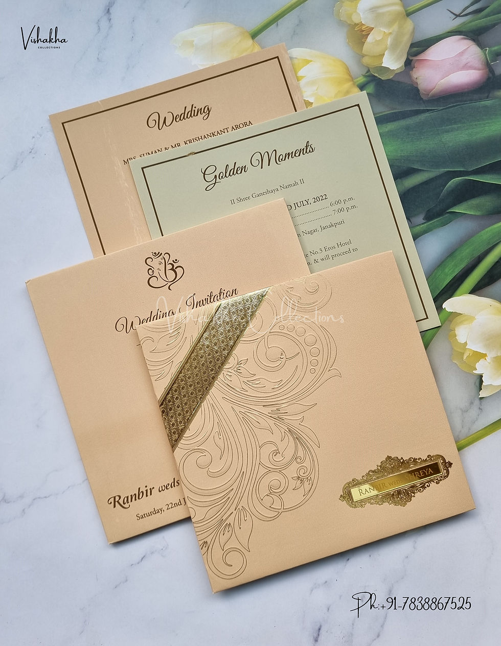 Thumbnail: Designer Premium Customized Wedding Invitation Cards - S1509