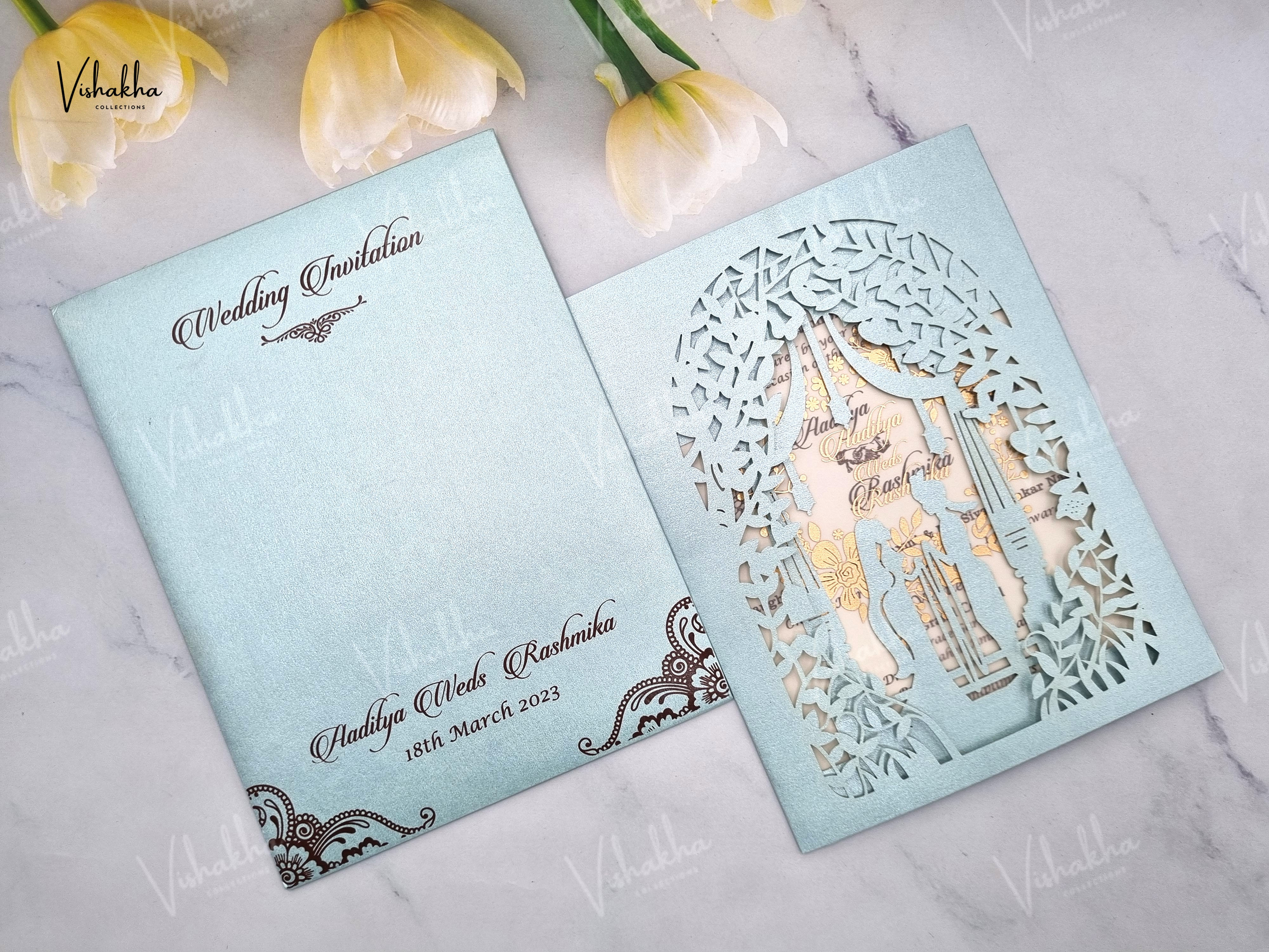 Designer Premium Customized Wedding Invitation Cards - A-2805