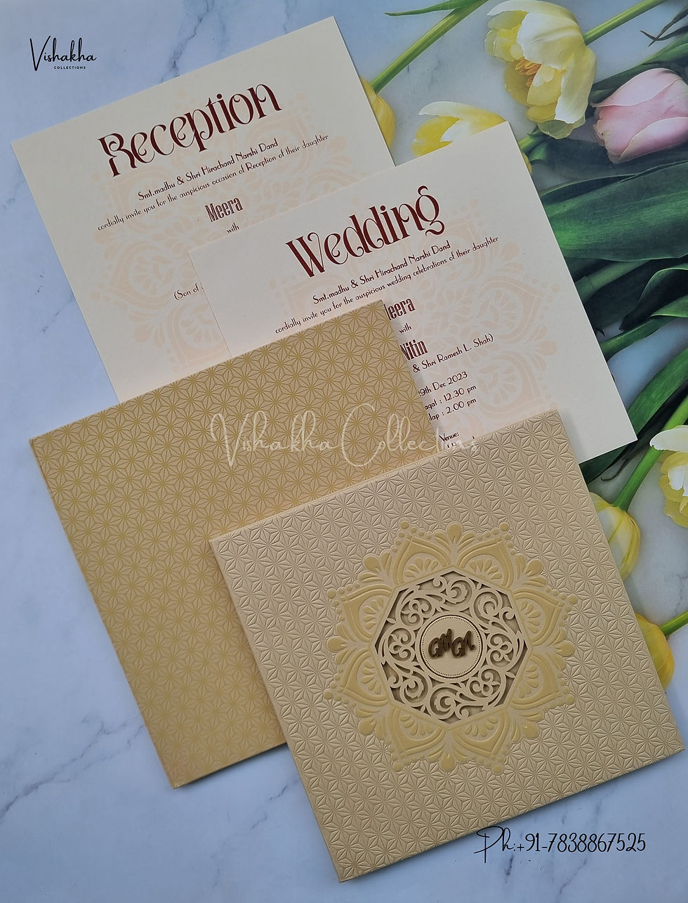 Thumbnail: Designer Premium Customized Wedding Invitation Cards - MT2224