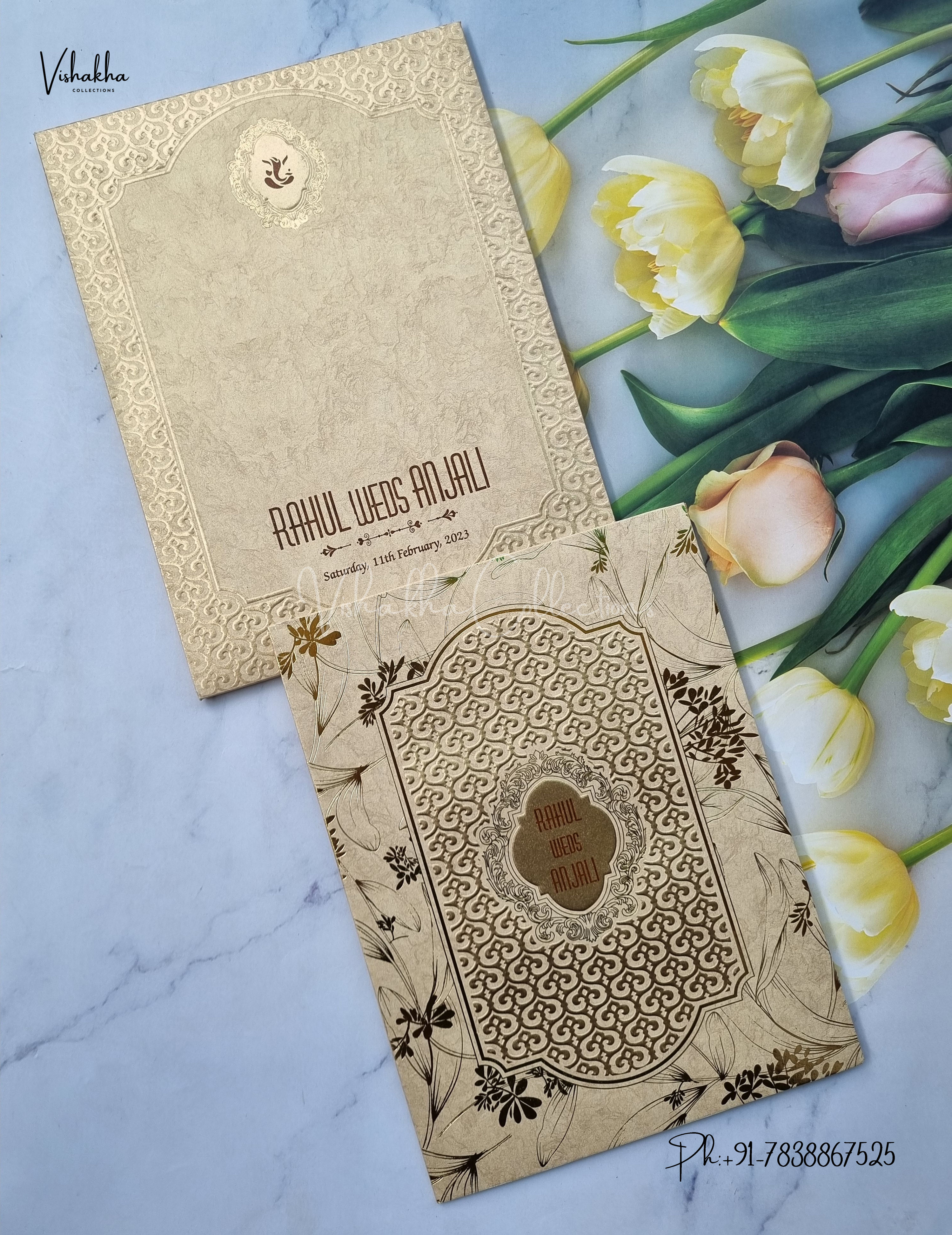 Designer Premium Customized Wedding Invitation Cards - MT256