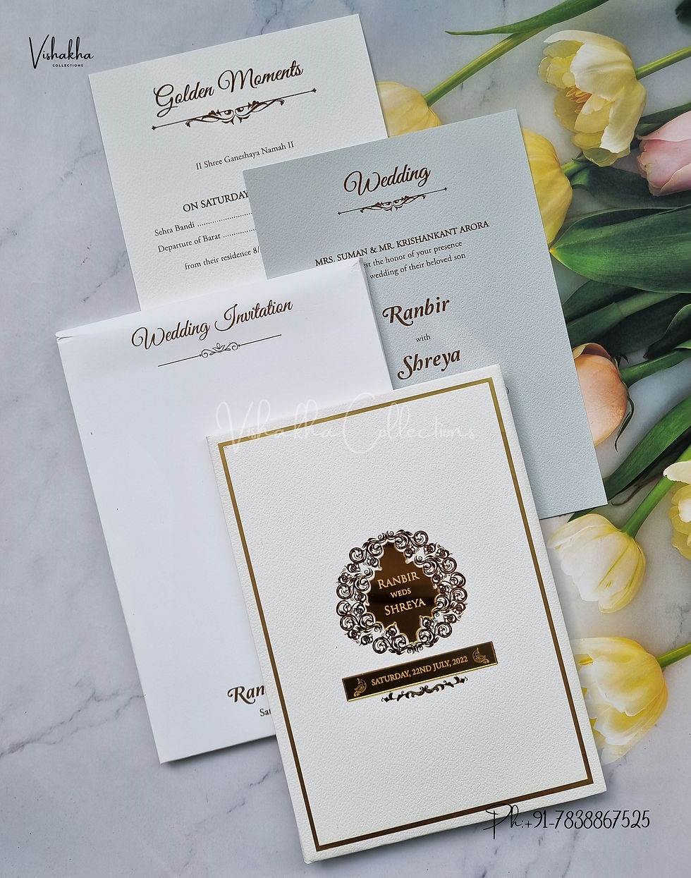 Thumbnail: Designer Premium Customized Wedding Invitation Cards - S1554