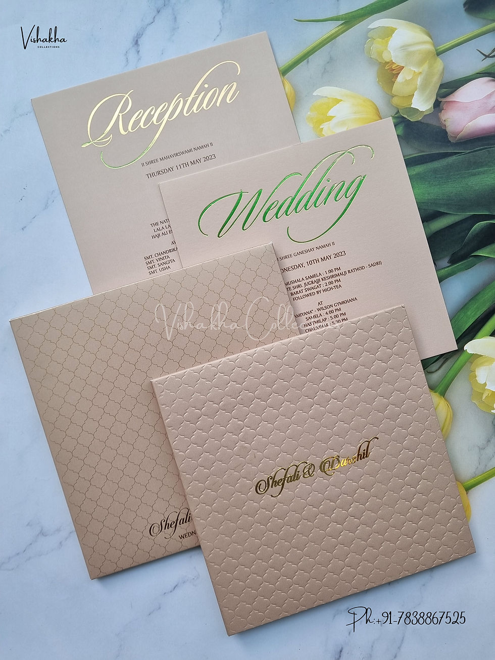 Thumbnail: Designer Premium Customized Wedding Invitation Cards - MT2009