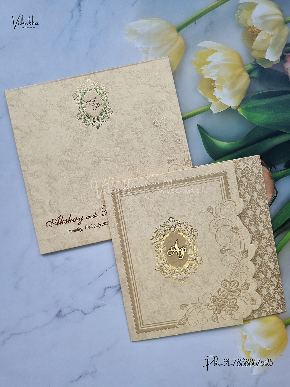 Designer Premium Customized Wedding Invitation Cards - MT208