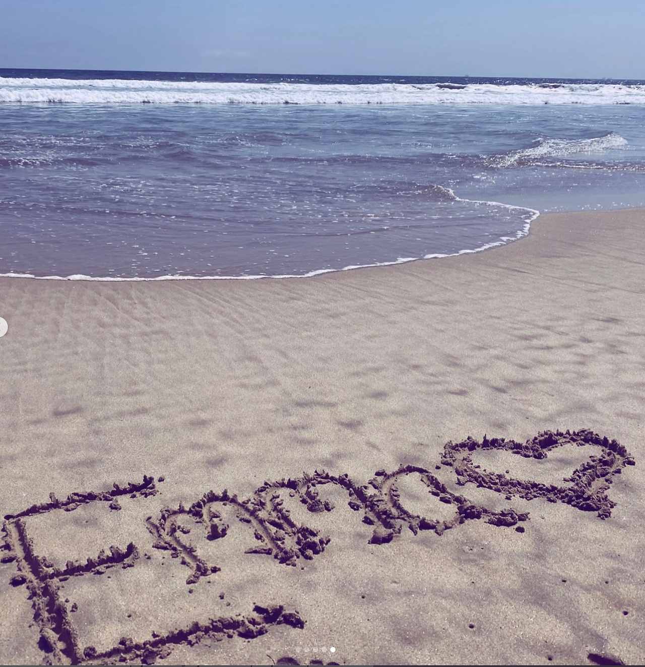 stillborn baby girls name written in the sand