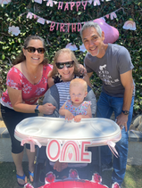 rainbow baby and family