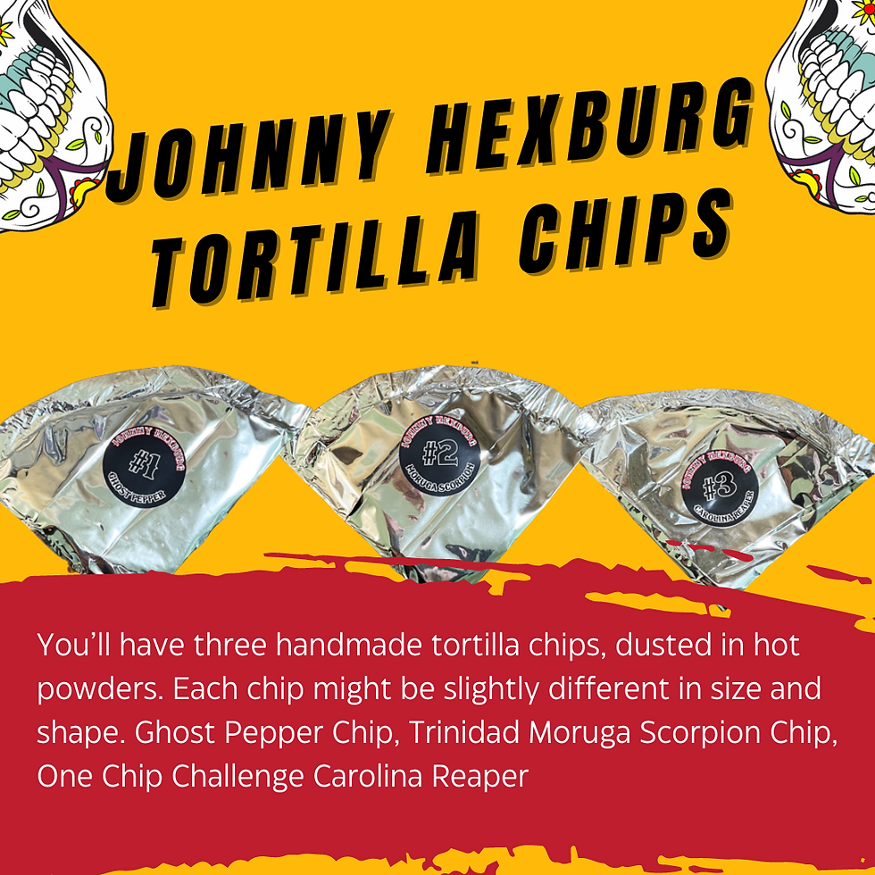 Thumbnail: Johnny Hexburg Trio Tortilla Chips-The One Chip Challenge Tortilla Crisps