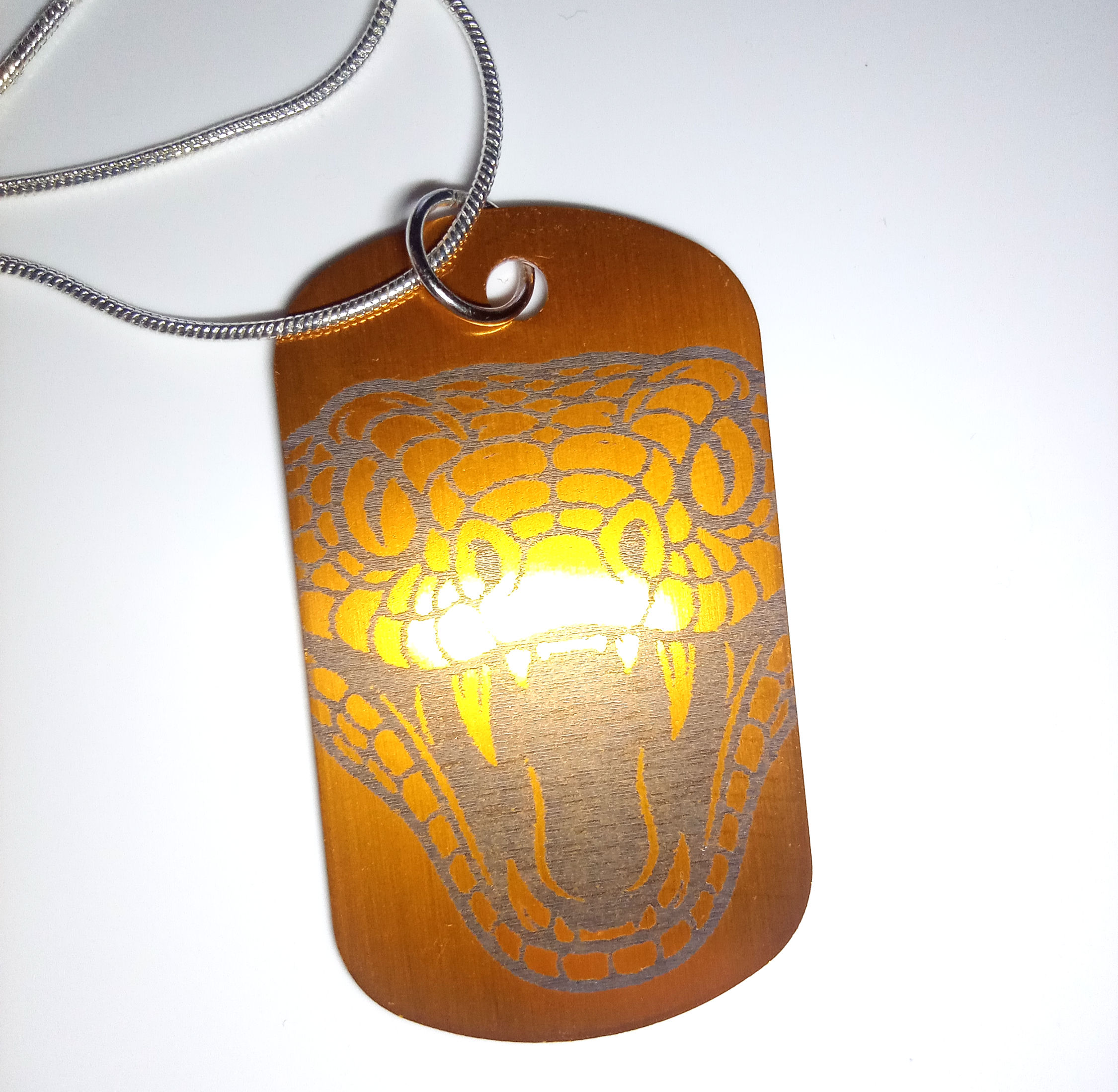 Snake Dog Tag Pendant