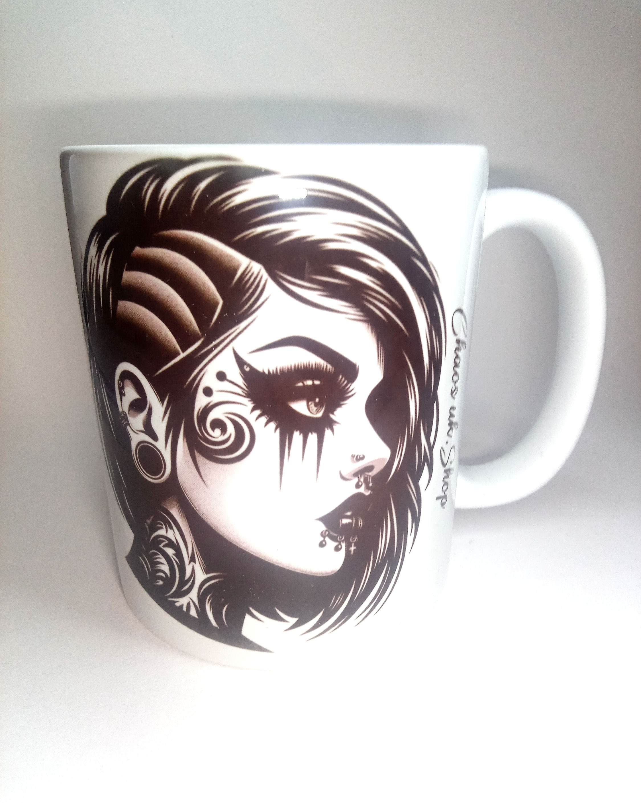 Goth Short Hair Chick Mug