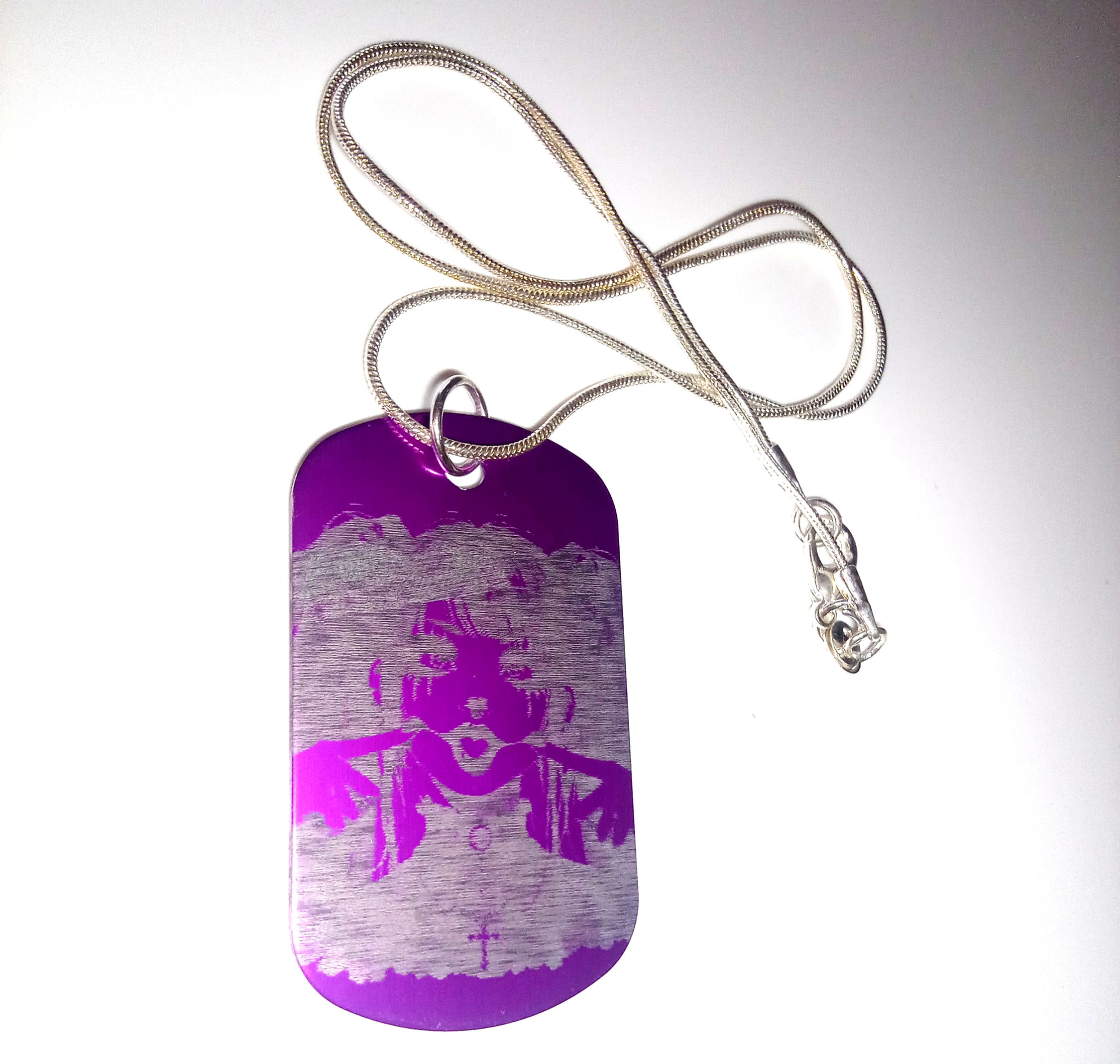 Goth Girl Dog Tag Pendant