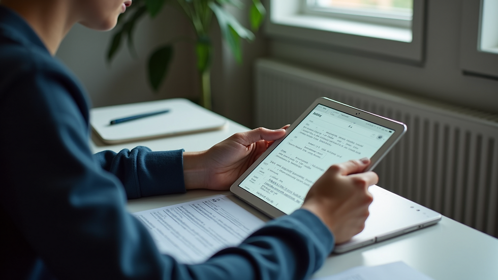 High angle view of a creative professional working on a digital tablet