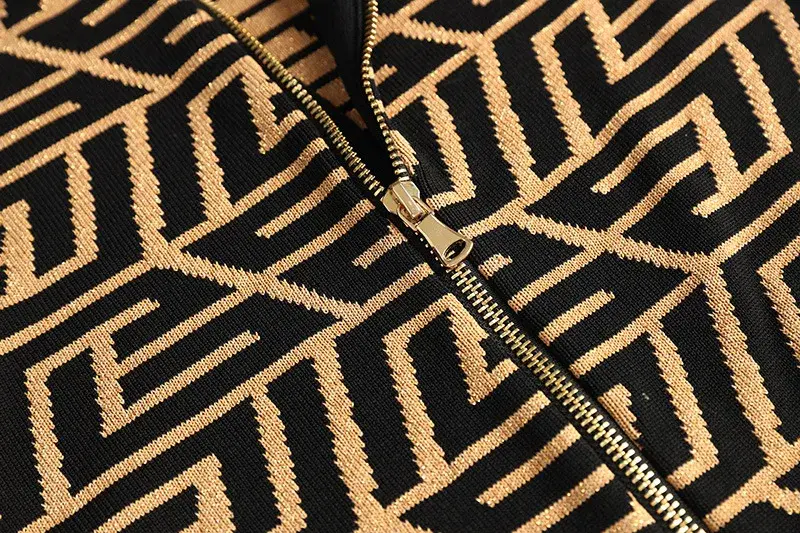 Miniature : Office Lady Trendy Sexy Halter Sleeveless Geometric Pattern
