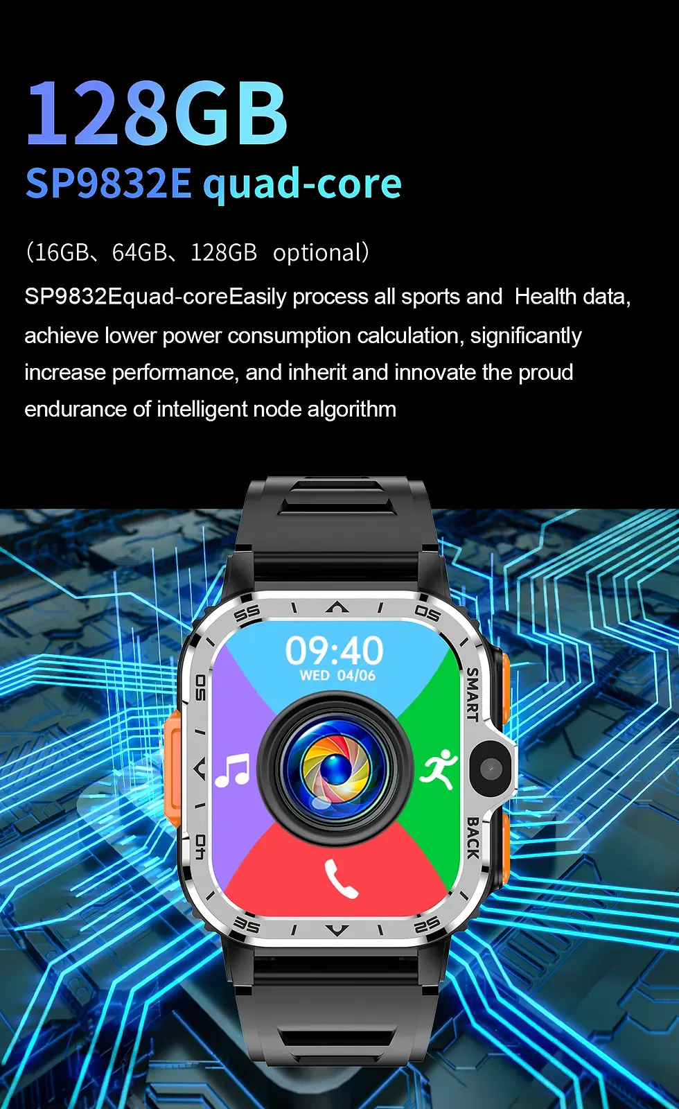 थंबनेल: VALDUS 4G Sim Card Android Phone Smartwatch 5G