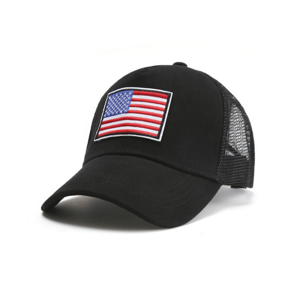 Miniaturbild: American Flag Trucker Hat With Adjustable Strap
