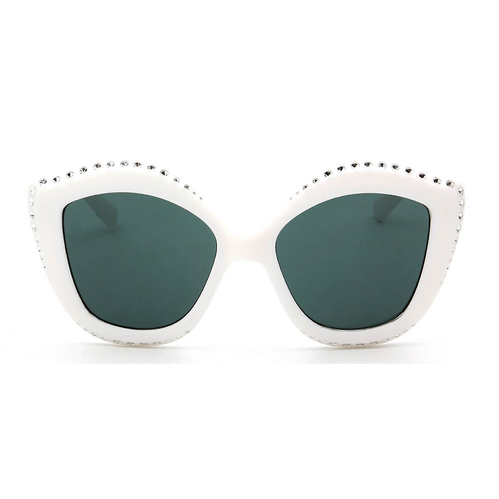サムネイル： ANGOLA | Women Oversized Round Cat Eye Fashion Sunglasses