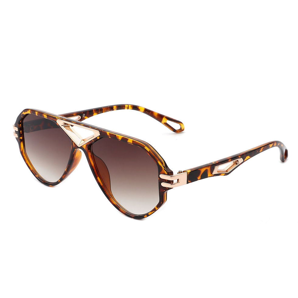 Miniatura: Unityth - Geometric Retro Round Vintage Fashion Aviator Sunglasses