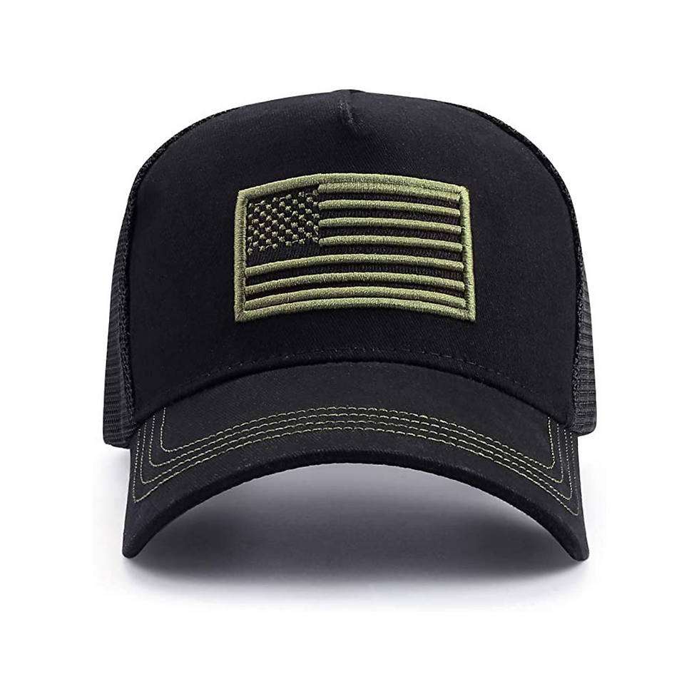 Thumbnail: American Flag Trucker Hat With Adjustable Strap