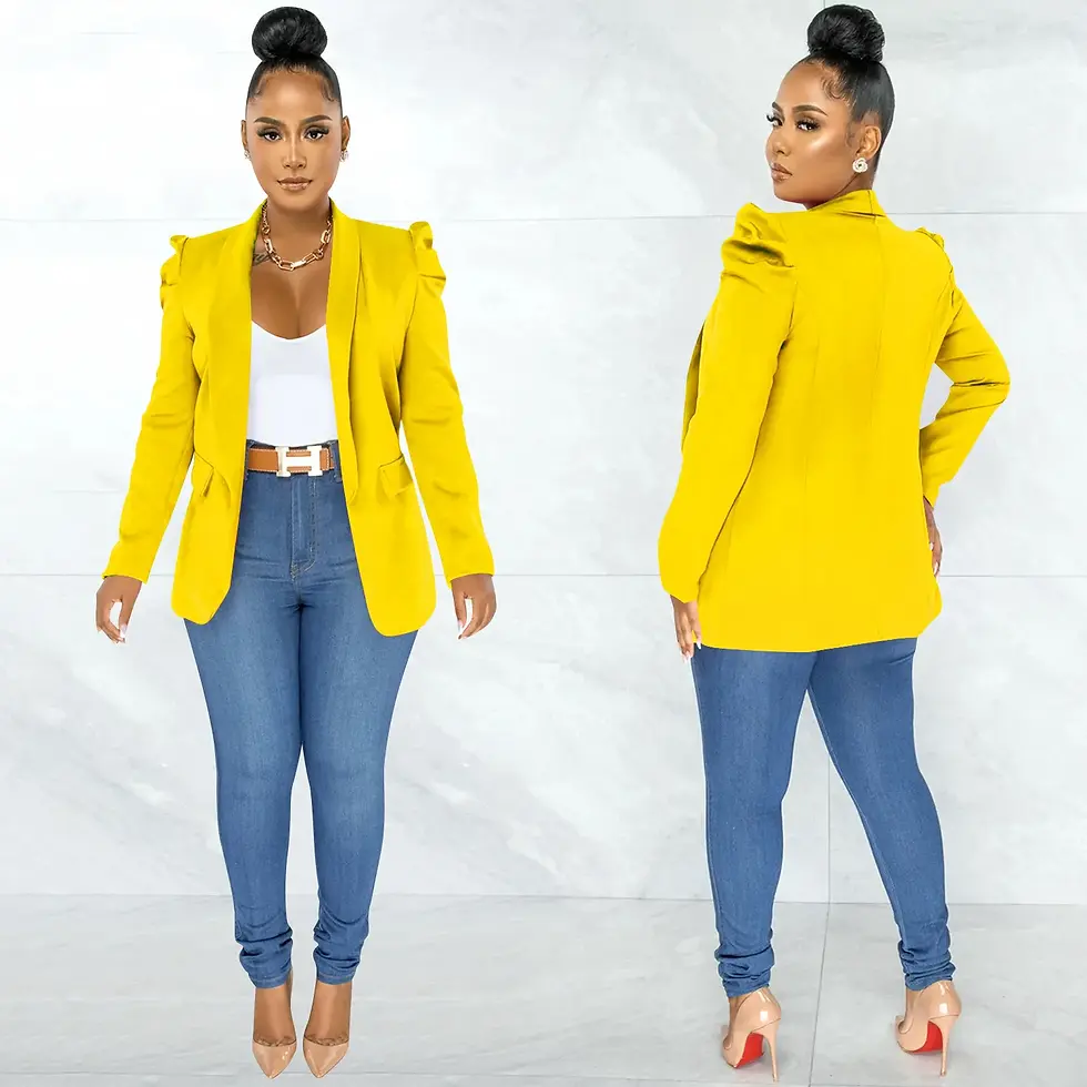 Miniatură: Solid 2023 Ladies Business Suit Jacket Fashionable Office