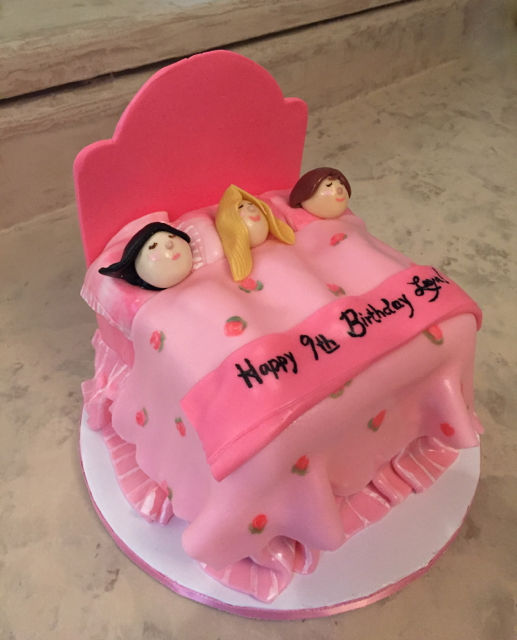 3-D carved Sleep over cake