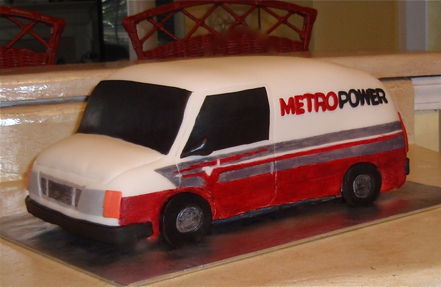 3-d Carved Van, corporate cake