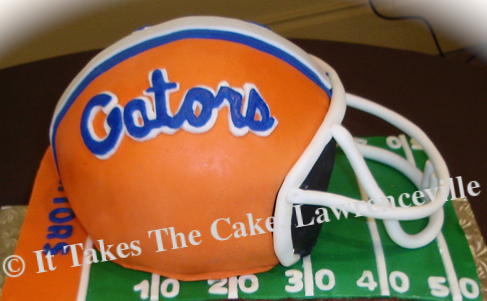 Carved Football Helmet cake