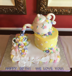 #teapotcake #teapotcakewithflowers