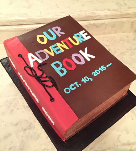 Carved book cake