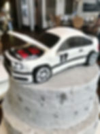 Carved Car Cake with Open Hood