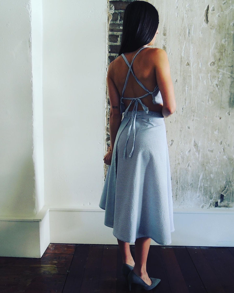 Thumbnail: The Missy Full Wrap Skirt in Midi