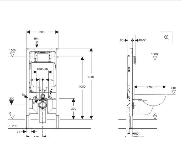 Thumbnail: AVALON Tornado Rimless Wall Hung Toilet – Matte Black