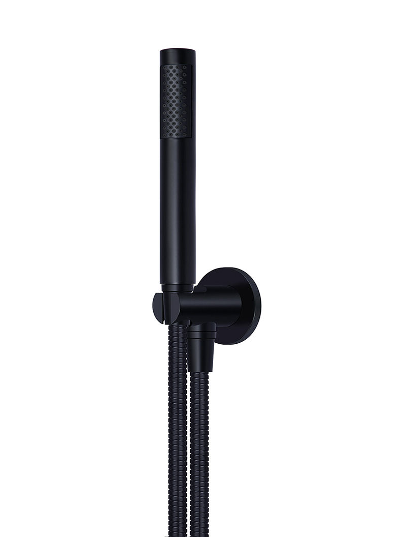 Thumbnail: Round Hand Shower on Fixed Bracket in Matt Black